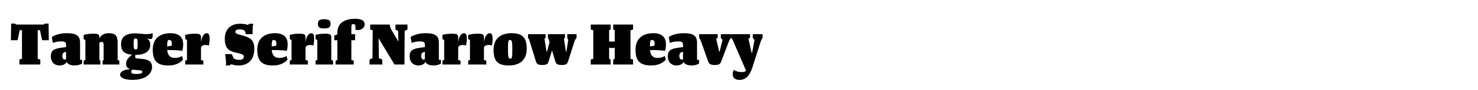 Tanger Serif Narrow Heavy